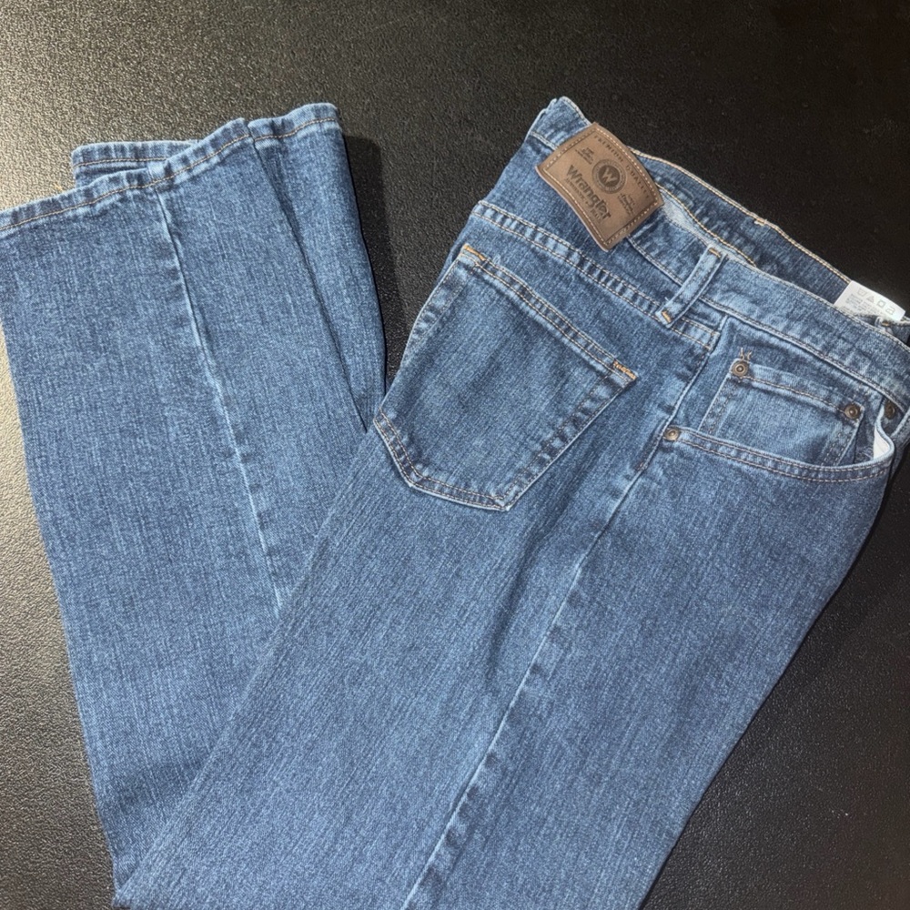 Wrangler Men's Straight Blue Jeans 30x30 Dark Wash